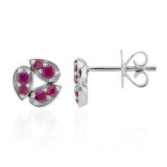 Orecchini in argento con Rubino della Birmania (Pallanova)