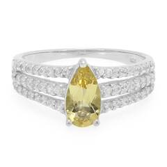 Anello in argento con Berillo Giallo