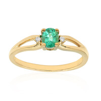 Anello in oro con Smeraldo Zambia AAA