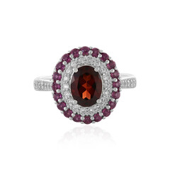 Anello in argento con Granato d’India