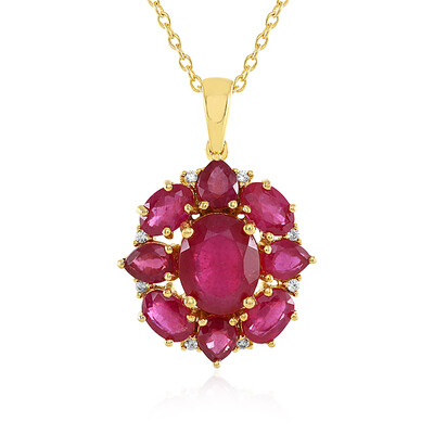 Collana in argento con Rubino del Madagascar