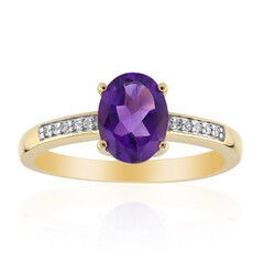 Anello in oro con Ametista Uruguay