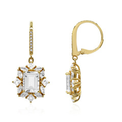 Orecchini in argento con Topazio Bianco
