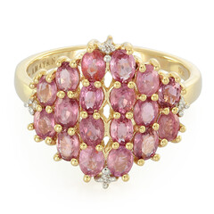 Anello in oro con Zaffiro Padparadscha (non riscaldato) (AMAYANI)