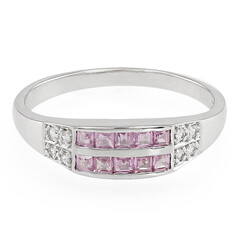 Anello in argento con Zaffiro Ceylon Rosa