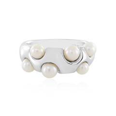 Anello in argento con Perla d'Acqua Dolce Bianca (de Melo)