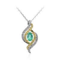 Collana in oro con Smeraldo Zambia AAA