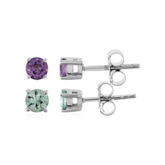 Set orecchini in argento con Ametista e Zircone Ratanakiri