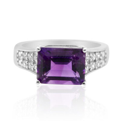 Anello in argento con Ametista Zambiana