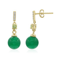 Orecchini in argento con Onice Verde