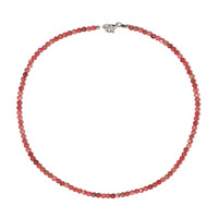 Collana in argento con Rodonite