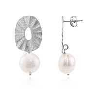 Orecchini in argento con Perla d'Acqua Dolce Bianca (Joias do Paraíso)