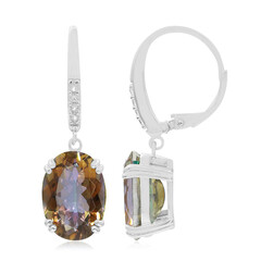 Orecchini in argento con Quarzo Mistico Champagne