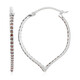 Orecchini placcati in platino con Diamante Fancy
