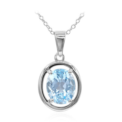 Collana in argento con Topazio Blu Cielo