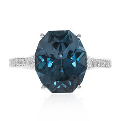 Anello in oro con Topazio Blu Londra