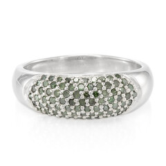 Anello placcato in platino con Diamante Fancy