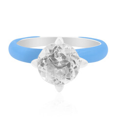 Anello in argento con Topazio Bianco