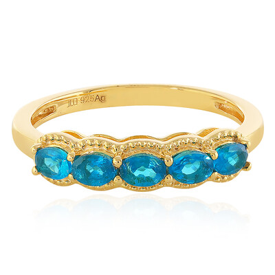Anello in argento con Apatite Blu Neon