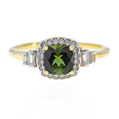 Anello in oro con Tormalina Verde (Adela Gold)