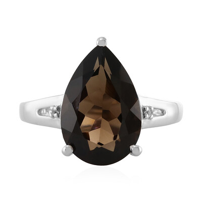 Anello in argento con Quarzo Fumè