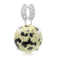Ciondolo in argento con Diaspro Dalmata