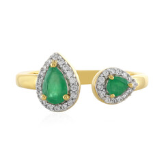 Anello in argento con Smeraldo Brasiliano