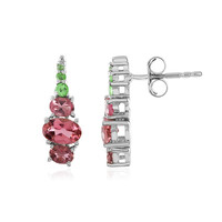 Orecchini in argento con Tormalina Rosa Nigeriana