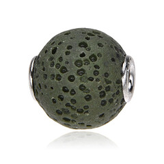 Ciondolo in argento con Lava Verde