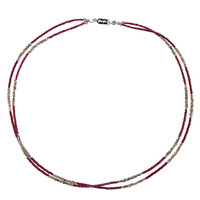 Collana in argento con Rubino del Madagascar (Riya)