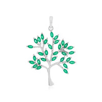 Ciondolo in argento con Onice Verde