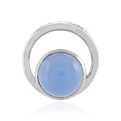 Ciondolo in argento con Calcedonio Blu (MONOSONO COLLECTION)