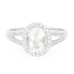 Anello in argento con Petalite
