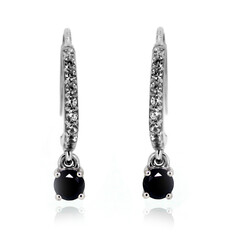 Orecchini in argento con Diamante Nero
