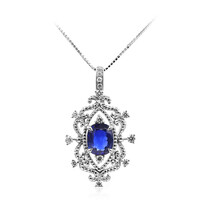 Collana in oro con Zaffiro Ceylon Blu (CIRARI)
