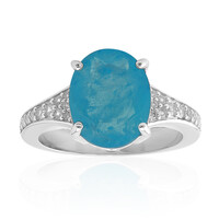 Anello in argento con Quarzo blu pastello