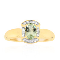 Anello in oro con Berillo Color Menta Australiano