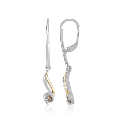 Orecchini in argento con Diamante Champagne I3