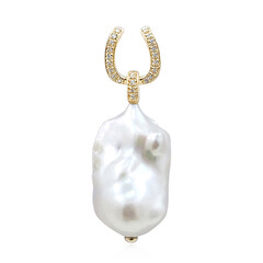 Ciondolo in oro con Perla d'Acqua Dolce Bianca
