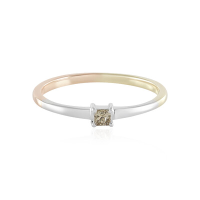 Anello in oro con Diamante Champagne I2