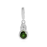 Ciondolo in argento con Diopside Russo