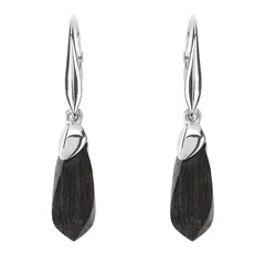 Orecchini in argento con Quercia Nera