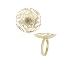 Anello in oro con Diamante Champagne I2 (Ornaments by de Melo)