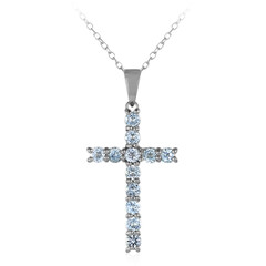 Collana in argento con Topazio Blu Cielo
