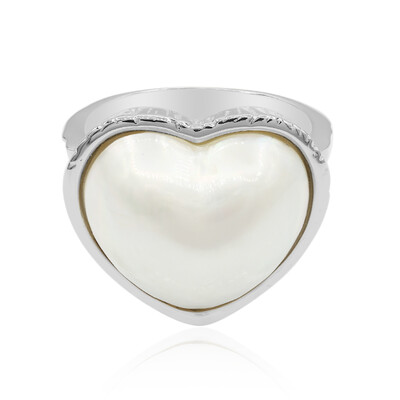 Anello in argento con Perla Mabe (TPC)
