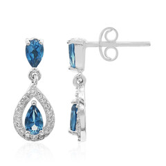 Orecchini in argento con Topazio Blu Londra