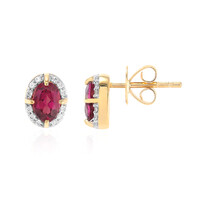 Orecchini in oro con Rubellite