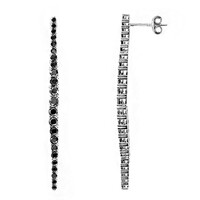 Orecchini in argento con Spinello Nero