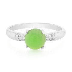 Anello in argento con Crisoprasio Imperiale