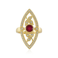 Anello in argento con Rubino del Madagascar